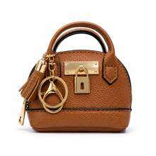 1pc Semi-Circle Mini Coin Purse, Portable Coin Bag With Premium Lock Decor, Smooth Zipper Closure, Tassel Charm, Keychain For Hanging, Daily Storage For Coins, Cards And Car Keys - Multicolor - View 10