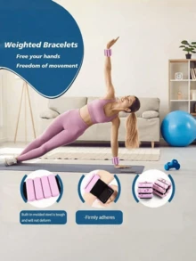 Adjustable Wrist And Ankle Weights (Unisex), Fitness Weight Set, Suitable For Sports, Yoga, Walking, Running, Dancing, Pilates, Aerobics, Home Fitness Wearable Wristbands. Weighted Bracelets - Adjustable Ankle And Wrist Weights, Suitable For Men And Women - Multicolor - View 10