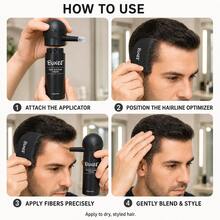 BUNEE Hair Fiber Powder Set 3 Buah 27.5g Dengan Nozzle Semprot dan Sisir Penata Rambut, Aplikasi Tepat Tanpa Pemborosan, Unisex, Cocok Untuk Belahan Rambut Lebar/Bagian Atas yang Tipis, Termasuk Sisir Penata Rambut Gratis - Set tiga potong - View 4