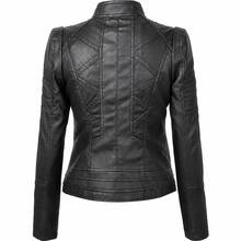 Casual, de piel de PU, con cremallera - Negro - Ver 3