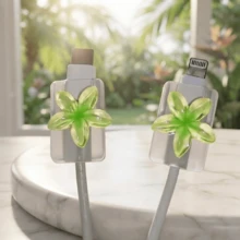 2pcs Green Plumeria