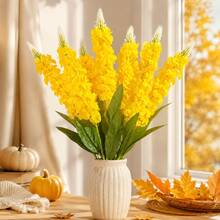 1pc Realistic Soft Yellow Hyacinth Artificial Flower, Suitable For Spring Home Decor, Dining Table And Farmhouse Floral Arrangement Faux Flower Stem - Yellow - View 6