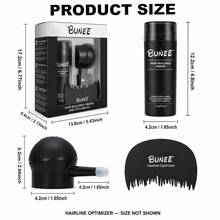 BUNEE Hair Fiber Powder Set 3 Buah 27.5g Dengan Nozzle Semprot dan Sisir Penata Rambut, Aplikasi Tepat Tanpa Pemborosan, Unisex, Cocok Untuk Belahan Rambut Lebar/Bagian Atas yang Tipis, Termasuk Sisir Penata Rambut Gratis - Set tiga potong - View 3