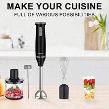 SOKANY 5-In-1 Multifunctional Electric Mixer, 800W High Power Cooking Machine, Suitable For Beating Eggs, Mixing Meat, Making Baby Food And Juicing, Perfect For Home And Hotel Use, Also Suitable For Fruit Food Supplements - Black - View 3