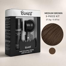 BUNEE Hair Fiber Powder Set 3 Buah 27.5g Dengan Nozzle Semprot dan Sisir Penata Rambut, Aplikasi Tepat Tanpa Pemborosan, Unisex, Cocok Untuk Belahan Rambut Lebar/Bagian Atas yang Tipis, Termasuk Sisir Penata Rambut Gratis - Set tiga potong - View 9