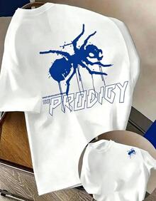 Men's T-Shirt With The Prodigy Ant Print, Casual And Loose-Fit Men's Sportswear, Suitable For Everyday Wear, Commuting, And Sports, Summer Fashion - White 3 - View 8