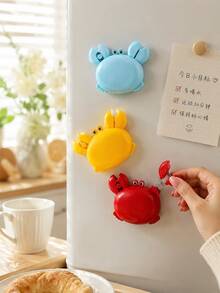 1pc 3-In-1 Magnetic Crab Bottle Opener, Cute Cartoon Animal Design, Multi-Function Tool With Beer Bottle Opener, Retractable Utility Knife, Mini Scissors, Portable Kitchen Gadget Fridge Magnet, Creative Gift For Birthday, Housewarming, Kitchen, Autumn Decor, Room Decor, Bedroom Decor - Multicolor - View 4