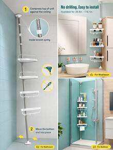 Bathroom Shelves & Corner Shelves - White - View 6