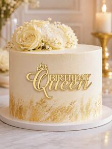1件/3件/5件「Birthday Queen」PMMA蛋糕插牌，現代字母蛋糕裝飾，生日派對蛋糕裝飾禮物，蛋糕裝飾，蛋糕插牌裝飾，烘焙裝飾，烘焙用品，蛋糕用品，廚房必需品，節日禮物 - Style B - 查看 4