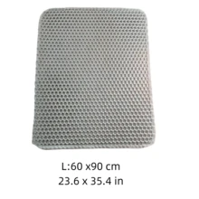 1pc Double Layer EVA Cat Litter Mat, Honeycomb Cat Litter Trapping Mat With Easy-To-Tip Pocket, Waterproof & Non-Slip Bottom, Soft & Easy To Clean, Grey, 4 Sizes Suitable For Cat Litter Box Area - Multicolor - View 9