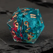 Floral D&D Dice Set, Sharp Edge Resin Polyhedral Dice, Floral D&D Dice, Handmade Flower Embedded Dice, Suitable For Tabletop Role-Playing Games - Multicolor - View 6