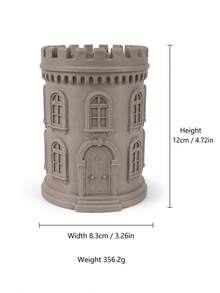 Castle Tower Planter, Multi-Purpose Flower And Plant Container, Suitable For Succulents And Herbs, Outdoor Patio Terrace Balcony Garden Decoration, Indoor Desktop Windowsill Plant Display Decoration - Cylindrical Castle Flower Pot - View 12