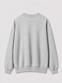 2026New Arrival Bestseller Women's Casual "PARKE" Letter Print Loose Pullover Sweatshirt, Encountering Lazy Fashion, Women's Graphic Tops Clothes. - 灰色 - 查看 4