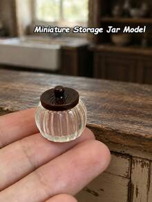 Miniature Dollhouse Kitchen Scene Storage Canister Set, Mini Model House Storage Rack, Tea Coffee Beans Candy Drawer Canister Decorative Model, Non-Edible - one-size - View 7