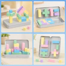 Macaron Colorful Magnetic Building Blocks, Mini Travel Portable Set, Educational Preschool STEM Sensory Toy, DIY Construction, Gift For Boys And Girls - Multicolor - View 3