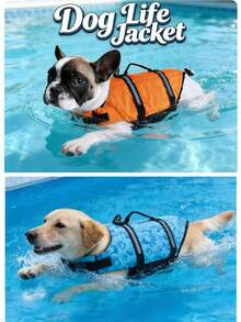 Adjustable Reflective Large Dog Life Jacket | Summer Buoyancy Pet Safety Vest | Increased Buoyancy For Swimming, Surfing And Boating | Let Your Pet Play In The Water And At Sea - Multicolor - View 3