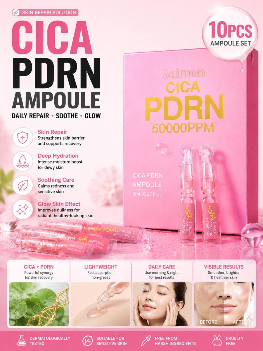 鮭魚積雪草 PDRN 一次性安瓶精華液 2ml 拋棄式安瓶精華 舒緩修復 敏感肌臉部護理 - 積雪草 - 查看 1