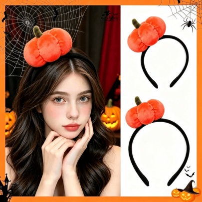6pcs Plush Fruit Pumpkin Halloween Christmas Theme Party Animal Headband