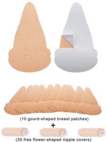 10pcs Disposable Push-Up Breast Pads, Versatile Disposable Breast Pads, Suitable For Tight-Fitting Clothing - Multicolor - View 6