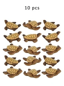 50/30/10/1pc Mini Turtle Figurines, Fairy Garden Turtle Resin Model, Aquarium Decor, Moss Landscape Decoration, DIY Craft, Beach Theme Party, Outdoor Garden Decor - A - View 11