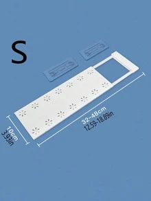 1件免鑽孔可伸縮衣櫥置物架，家用櫥櫃收納架，宿舍收納必備，浴室檯面分隔架，廚房鍋具收納架，櫥櫃內部置物架，多功能可調節收納架，加厚耐重，免鑽孔安裝，輕鬆自由伸縮，適用多種櫥櫃尺寸，節省空間，收納衣物、廚具、洗漱用品，學生租屋小公寓專用收納架，防水防鏽，穩固不搖晃，收納擴充必備，多場景通用衣櫥、櫥櫃、浴室櫃通用隔板置物架 - 白色 - 查看 7