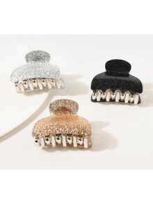 Fashionable Versatile Shiny Mini Hair Claw - Multicolor - View 8