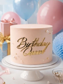 1件/3件/5件「Birthday Queen」PMMA蛋糕插牌，現代字母蛋糕裝飾，生日派對蛋糕裝飾禮物，蛋糕裝飾，蛋糕插牌裝飾，烘焙裝飾，烘焙用品，蛋糕用品，廚房必需品，節日禮物 - 彩色 - 查看 6