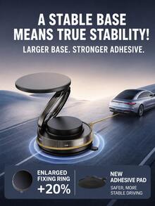 1pc Vacuum Suction Magnetic Phone Holder, Multi-Function Foldable 2026 New Model Height Adjustable Rotating Car Mount - Magnetic Car Phone Mount - View 7