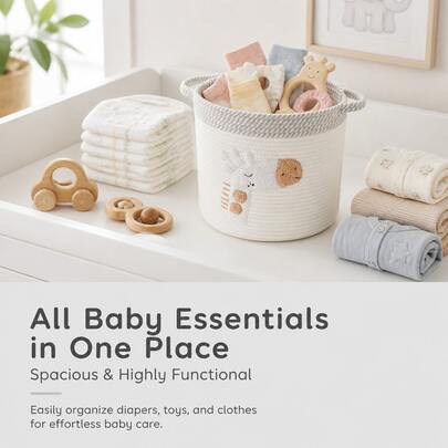 1pc Cute Giraffe Storage Basket, Baby Room Storage Basket, Cute Pattern ...