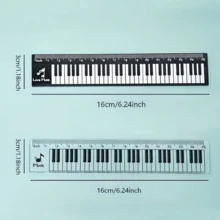 2 buah Penggaris Lurus Not Musik, Penggaris Keyboard Piano Gaya Musik Kreatif, Penggaris Dekorasi Not Musik Lucu, Hadiah Kreatif untuk Pecinta Musik, Penggaris Lurus Kunci Piano Hitam Putih, Penggaris Lurus Skala Garis Staf, Hadiah untuk Guru Musik, Alat Kantor Praktis - Berbagai gaya - View 7