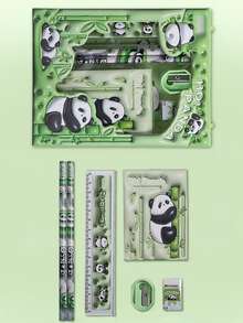 18pcs/6pcs Per Set 3D Cartoon Stationery Set With Pencil, Eraser And Ruler, Gift For Study, Christmas And Other Holidays. Stationery Gift Box Set, Back To School Gift - Multicolor - View 16