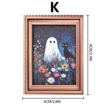 1pc Fun And Creative Halloween Wooden Ghost-Shaped Photo Frame Fridge Magnets - Suitable For Halloween, Christmas, Bathroom, Kitchen, Party, Home, And Dining Room Decor, As Well As Fridge Decoration And Birthday Or Holiday Gifts. - Multiple Styles - View 21