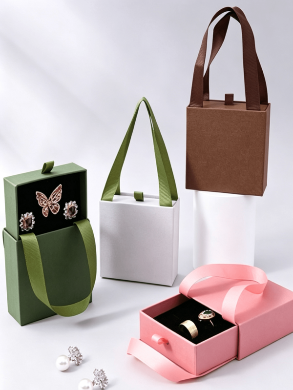 Pull-Out Jewelry Storage Box With Handle, Necklace Ring Earring Gift Storage Box, Portable Durable Exquisite, Home Storage, Travel Suitable, Display Storage Box, Earring Rack, Ring Storage, Necklace Box