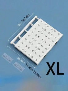 1件免鑽孔可伸縮衣櫥置物架，家用櫥櫃收納架，宿舍收納必備，浴室檯面分隔架，廚房鍋具收納架，櫥櫃內部置物架，多功能可調節收納架，加厚耐重，免鑽孔安裝，輕鬆自由伸縮，適用多種櫥櫃尺寸，節省空間，收納衣物、廚具、洗漱用品，學生租屋小公寓專用收納架，防水防鏽，穩固不搖晃，收納擴充必備，多場景通用衣櫥、櫥櫃、浴室櫃通用隔板置物架 - 白色 - 查看 10