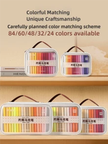 1pc Soft Tip Direct Liquid Acrylic Marker Pen 168 Colors/120 Colors/84 Colors/60 Colors/48 Colors/36 Colors Optional, Storage Bag Packaging, Layerable, Suitable For Colored Pencil Sketching Marker Pens, Suitable For Artist Painting Pens, Used For Making Christmas, Thanksgiving, New Year Gifts, Easter Eggs, Holiday Gifts, Card Making, Metal, Ceramic, Wine Glasses, Halloween Decoration Graffiti Pens, Painting Pens, Coloring Pens - Multicolor - View 9