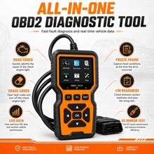 2026 V519 OBD2 Silicone Button Scanner Car Diagnostic Tool Engine Fault Code Reader Auto Code Eraser Heavy Truck Repair Tool Live Data Stream I/M Ready ECU Reset OBDII EOBD - Orange - View 3