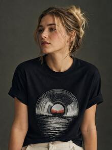 Women T-Shirts - 黑色 - 查看 3
