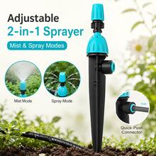 Adjustable 2-In-1 Drip Irrigation Emitter, Quick Connect Components, Easy To Connect Irrigation Pipes, Suitable For Specific 6mm Irrigation Hoses In Gardens, Lawns, And Raised Beds. - A - View 3