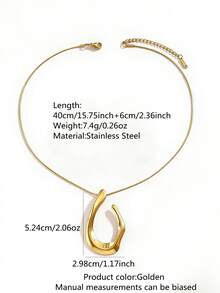VceTd 1/2/3PCS Set Perhiasan Wanita Stainless Steel Gaya Modis dan Berlebihan dengan Desain Geometris Asimetris, Cocok untuk Pemakaian Sehari-hari, Liburan, atau Hadiah - Yellow Gold - View 10