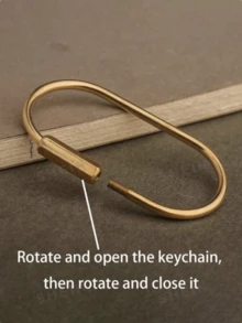 Gantungan Kunci Gesper Sekrup Kuningan, Klip Gantungan Kunci Kuningan Universal Gaya Sederhana Gantungan Kunci Carabiner Gaya Netral Gantungan Kunci Mobil Aksesoris Tas Y2K - beberapa gaya - View 3