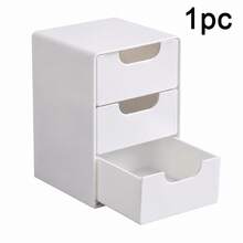 1PC Desktop Drawer Organizer,Plastic With Multi-Layer Drawers,For Makeup, Jewelry And Small Items,For Bedroom,Vanity Table And Home Organization Essentials,Room Decor,Room Decor,Makeup Oraganiser,Jewellery Organizer,Back To School,Christmas,Desk Decor - Multicolor - View 12