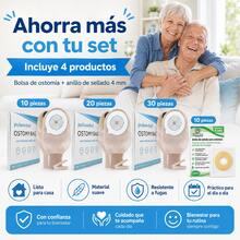 Pulsovital Combo Cuidado de Estoma: 60 Bolsas Desechables para Ostomía y Colostomía Ajuste Universal 15‑76mm +10 Anillos Barrera Cutánea Hidrocoloide Moldeables 2mm Recortables 20‑40mm, Sellado Segur o Antifugas para Uso Diario - Multicolor - Ver 2