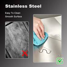 1pc Luxury 304 Stainless Steel Cutting Board, Durable & Mold-Resistant, Essential Kitchen Tool For Home Cooks And Cooking Enthusiasts, Suitable For Cutting Meat, Cheese, Bread, Vegetables And Fruits, Home Gift - Silver - View 4