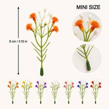 20/60/100pcs Artificial Mini Floral Decorations, Suitable For Wedding And Birthday Party Decor, Model House Sculpture Scenes, Premium Miniature Models For Collectors And Event Planners, Applicable For Car,Balcony, Patio And Outdoor Garden Decoration - Multicolor - View 4