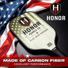 HONOR Pickleball Paddle T700 Carbon Fiber Surface USAPA Certified Enhanced Grip And Spin 16MM Polypropylene Honeycomb Core Suitable For Beginners And Advanced Players - Champagne - View 7