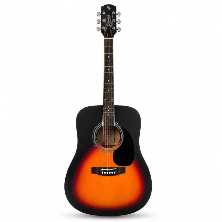 Violão Giannini G D-1 EQ Folk Eletroacústico Cordas De Aço Com Afinador Cromático Equalizador 3 Bandas Pré-Amplificador GS-3T Saída P10 Original - VSB-S - Visão 1