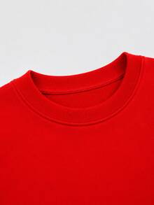 2026New Arrival Bestseller Women's Casual "PARKE" Letter Print Loose Pullover Sweatshirt, Encountering Lazy Fashion, Women's Graphic Tops Clothes. - 紅色 - 查看 4