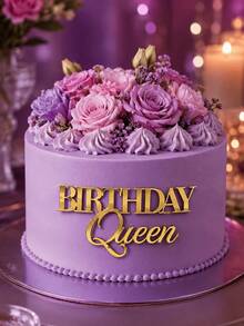 1/3件裝「Birthday Queen」PMMA蛋糕插牌，現代字母蛋糕裝飾，生日派對蛋糕裝飾禮物，蛋糕裝飾插牌，烘焙裝飾，烘焙用品，蛋糕用品，廚房必需品，節日禮物 - Style D - 查看 5