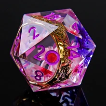 D&D Resin Dice Set, Role-Playing Game (RPG) Sharp Edge (D&D) Dice - Multicolor - View 2
