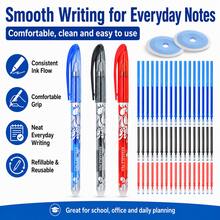 85-Piece Erasable Gel Pen Set, 3 Refillable Erasable Pens With 80 Replacement Refills And 2 Erasers, Smooth Writing Pens For Students, School, Office, Homework, Note Taking, Journaling, Planning And Everyday Writing - Multiple Styles - View 10